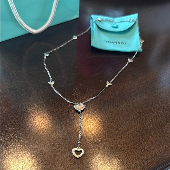 Tiffany & Co. Sterling Silver Heart Lariat Necklace - Picture 2 of 3